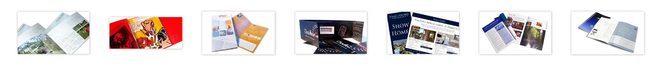 Examples of print design from innov8 graphic design