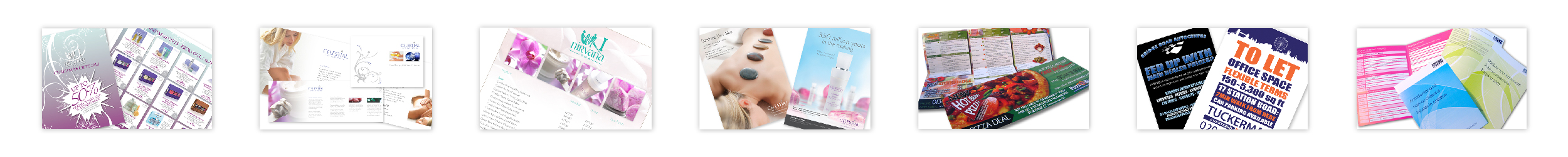 Examples of print design from innov8 graphic design