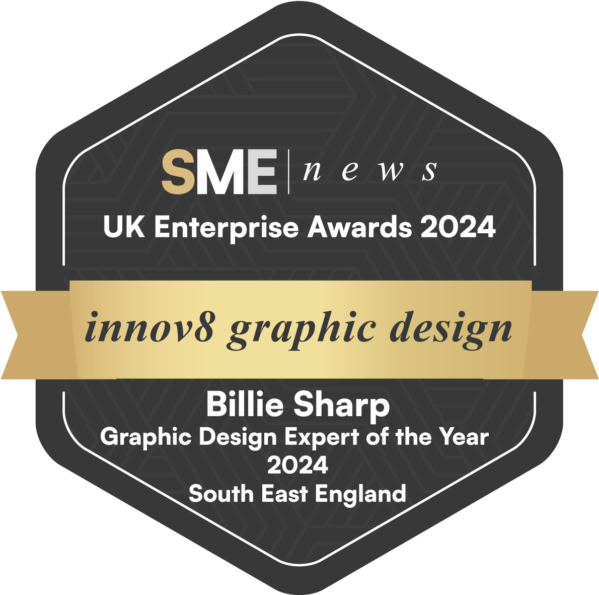 I am delighted to have been awarded Graphic Design Expert of the Year for the second year in a row and across the South East of England too!