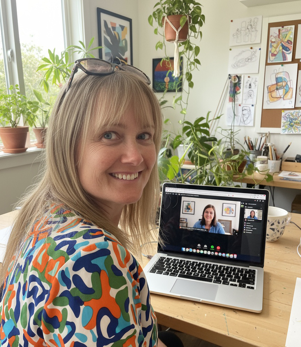 Want to work with a Graphic Designer - This is Billie Sharp of innov8 graphic design. She is really friendly and doesn't bite. Ever. You can ask her anything about design and she will help you. 