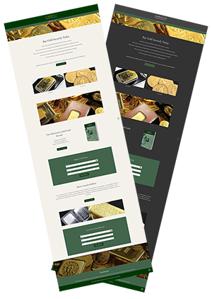 Light and dark themed Asumbo Bullion website.