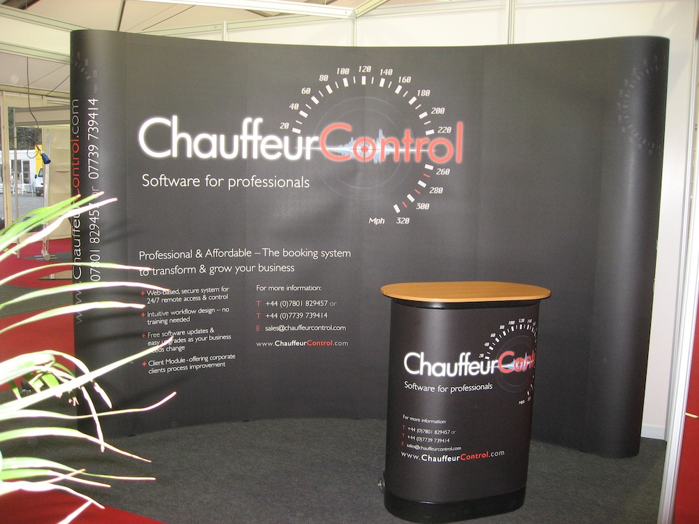 ChauffeurControl Ltd exhibition stand